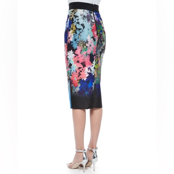 Milly Ombre Floral Print Midi Pencil Skirt - Picture 2 of 16